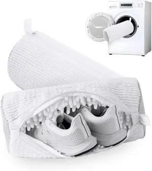 2 Pcs Shoe Washing Bag for Washing Machine, Shoe Cleaning Bag for All Shoe Types, Reusable Laundry Bag for Sneakers, Gym Shoes & More, Fits All Shoe Types & Sizes
