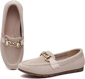 ABEJOJO Women's Loafer Shoes, Comfortable Slip on Casual Flat Penny Shoes for Walking, Driving, Dressy