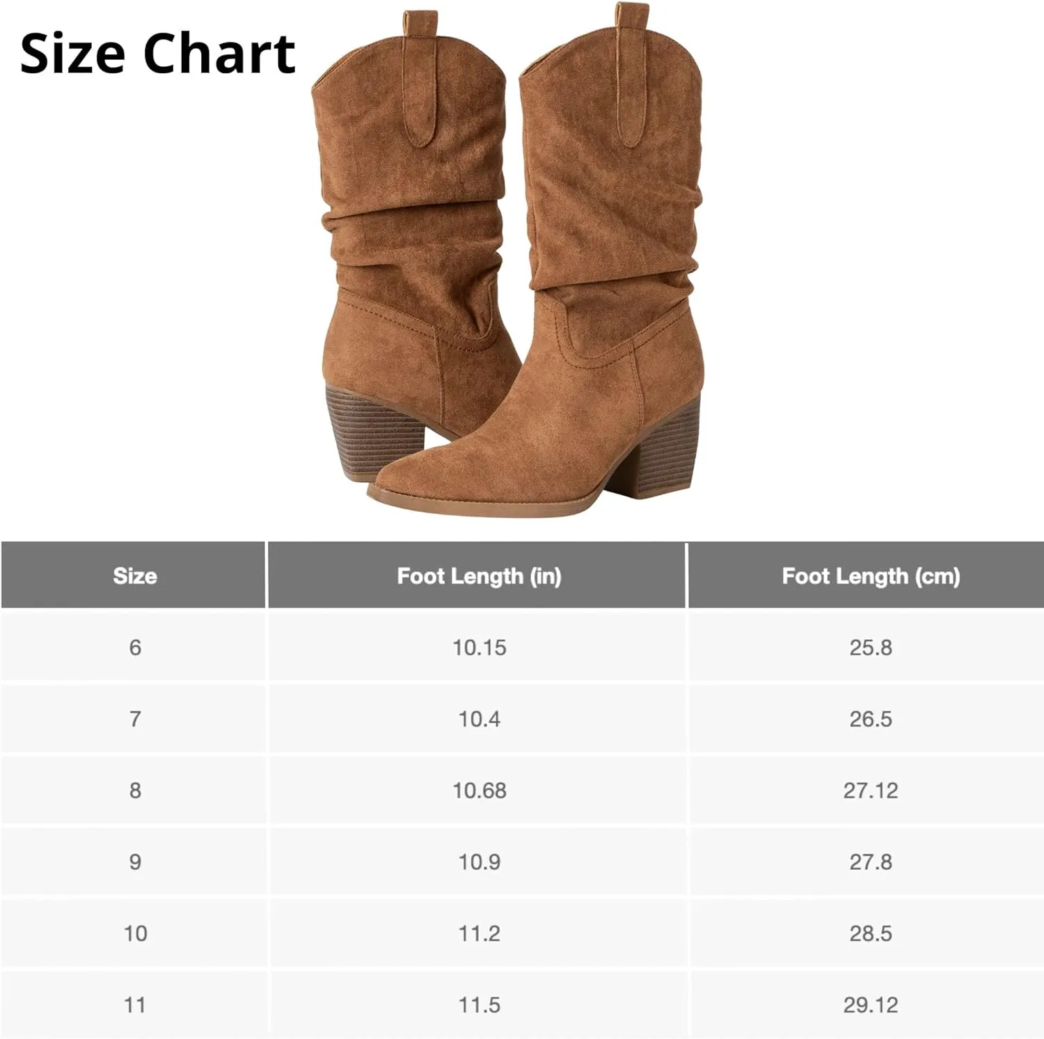 Alpine Swiss Kayla Womens Western Slouch Boots Mid Calf Block Heel Cowboy Booties