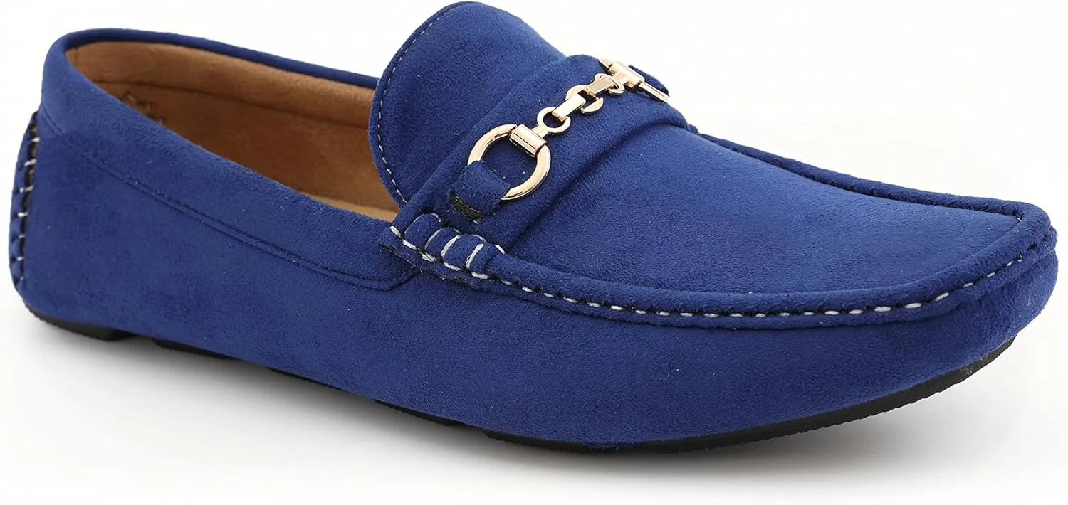 Amali Ecker, Mens Casual Shoes - Mens Loafers - Mens Moccasins - Slip On Shoes for Men - Driving Shoes for Men - Chain Ornament, Comfortable Slipper