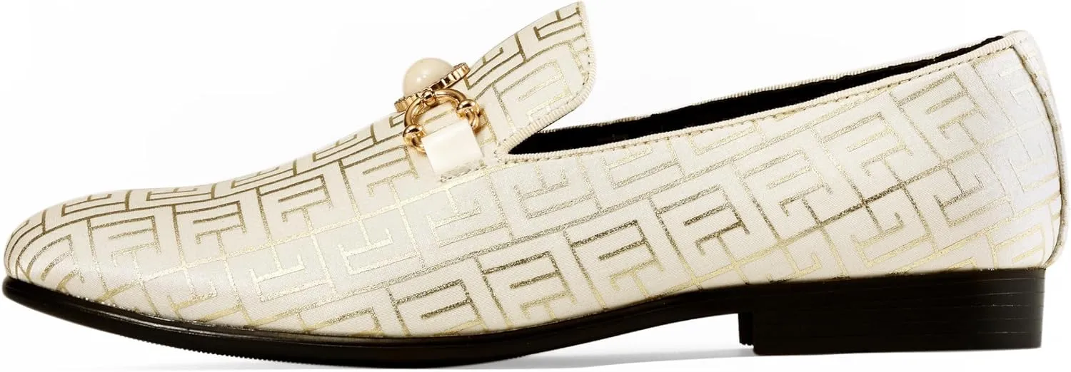 Amali Luxury Loafers for Men - Elegant Slip-On Men’s Dress Shoes - Fashion Smoking Slippers
