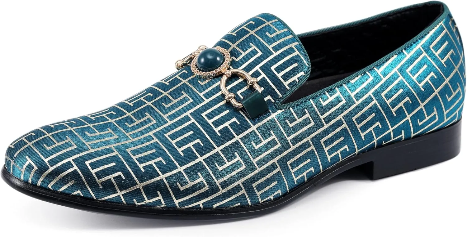 Amali Luxury Loafers for Men - Elegant Slip-On Men’s Dress Shoes - Fashion Smoking Slippers