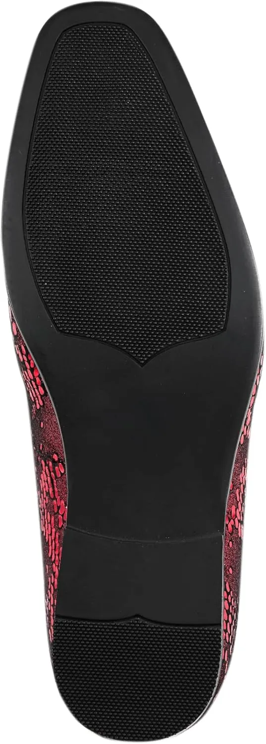 Amali Men's Paisley Metallic Erin Driving Smoking Slip On Loafer Dress Shoe