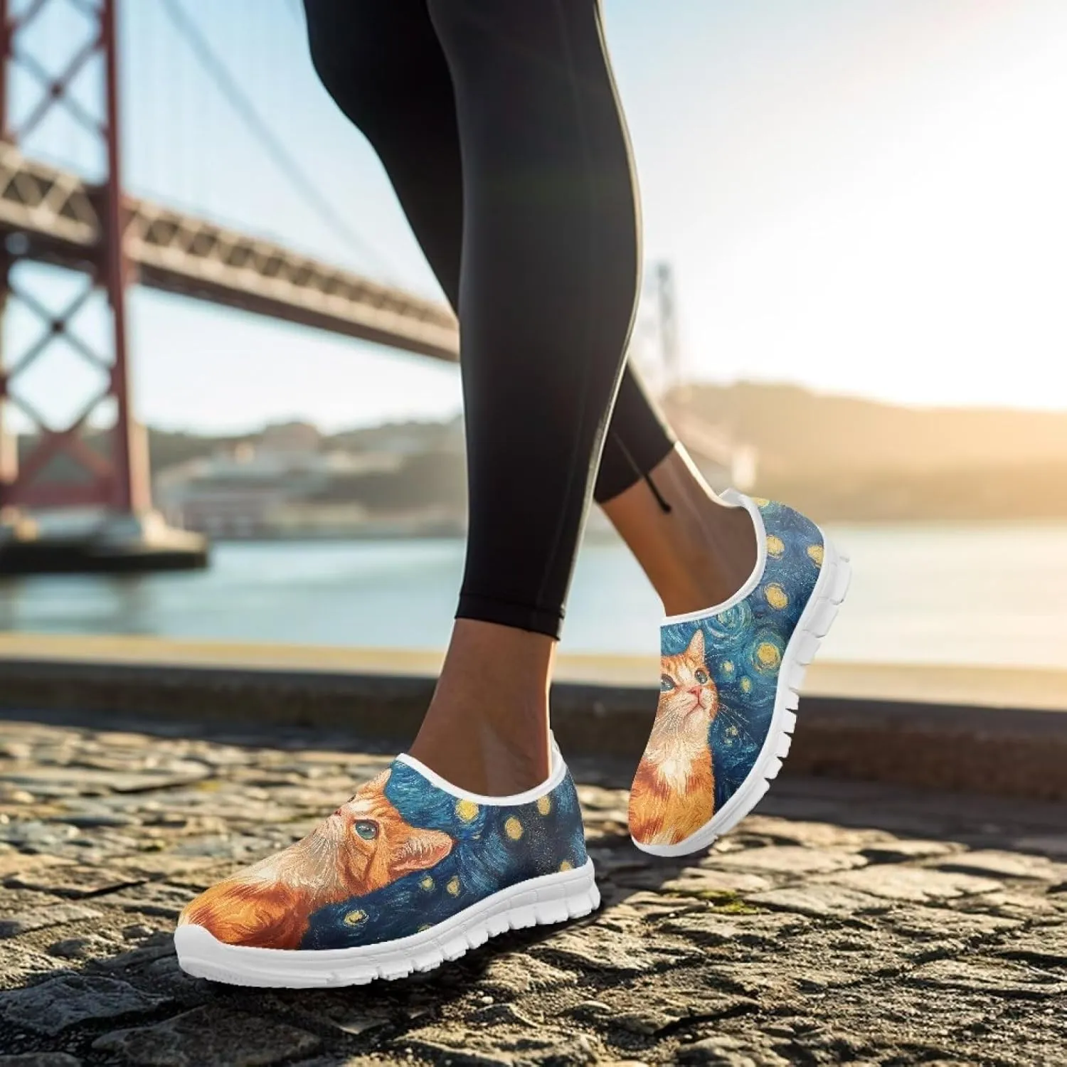 Animals Sneaker for Women Slip On Low Top Casual Lightweight Loafers Flat Soft Walking Sneaker for Women US 5.5-11.5