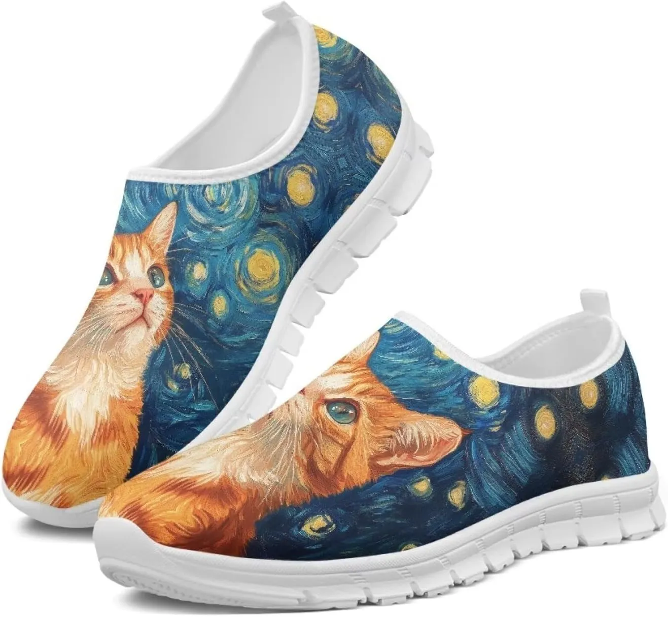Animals Sneaker for Women Slip On Low Top Casual Lightweight Loafers Flat Soft Walking Sneaker for Women US 5.5-11.5