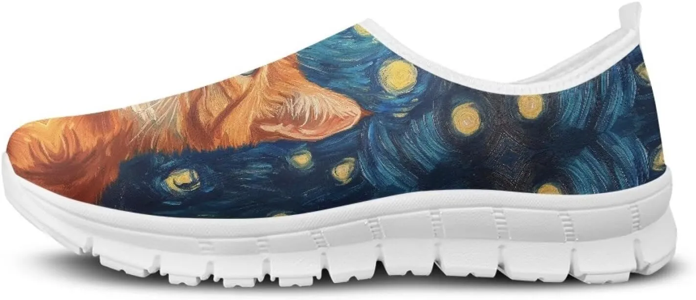 Animals Sneaker for Women Slip On Low Top Casual Lightweight Loafers Flat Soft Walking Sneaker for Women US 5.5-11.5