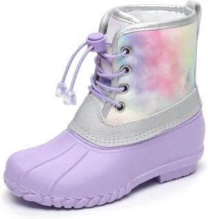 Apakowa Kids Girls Boys Duck Boots Waterproof Rain Boot (Toddler/Little Kid/Big Kid)