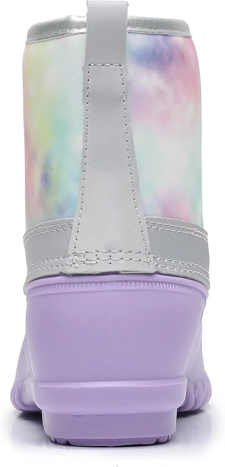 Apakowa Kids Girls Boys Duck Boots Waterproof Rain Boot (Toddler/Little Kid/Big Kid)