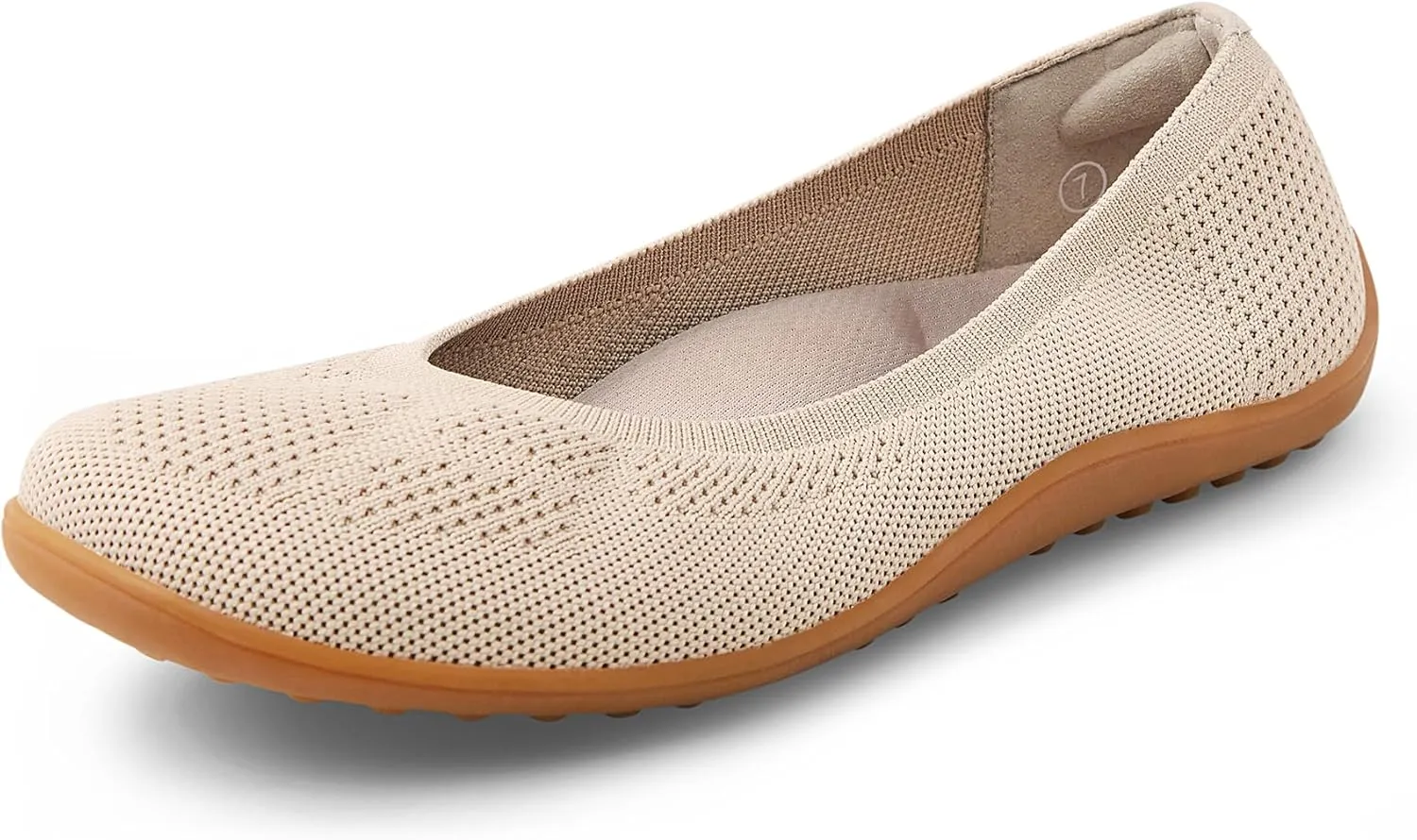 Arromic Wide Toe Box Ballet Flats Shoes for Women Slip on Knit Dressy Shoes Washable Soft Ballerina Lightweight Ladies Walking Flat