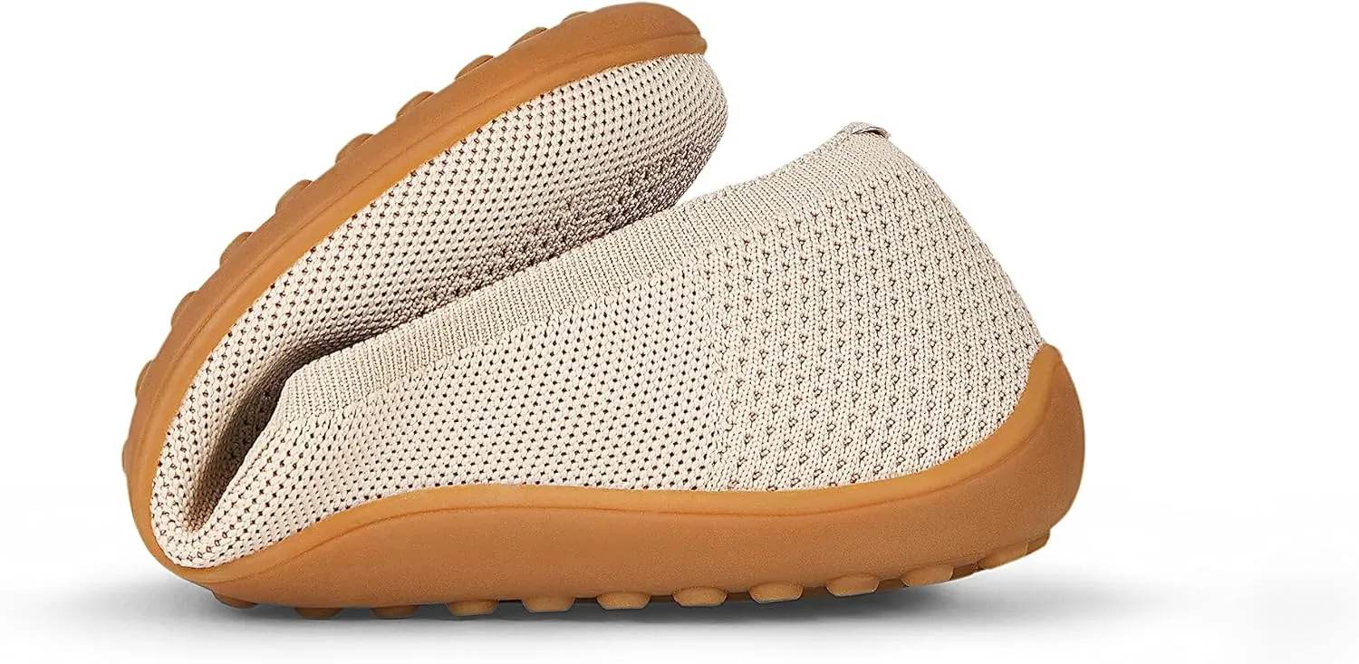 Arromic Wide Toe Box Ballet Flats Shoes for Women Slip on Knit Dressy Shoes Washable Soft Ballerina Lightweight Ladies Walking Flat