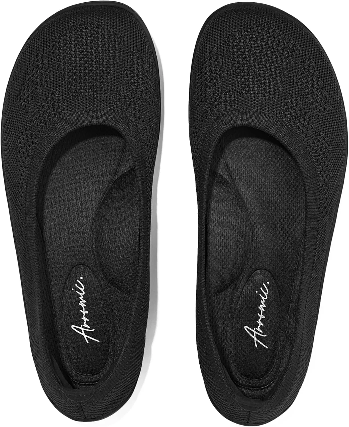 Arromic Wide Toe Box Flats Comfortable Women Flats Shoes Knit Dressy Ballet Flats