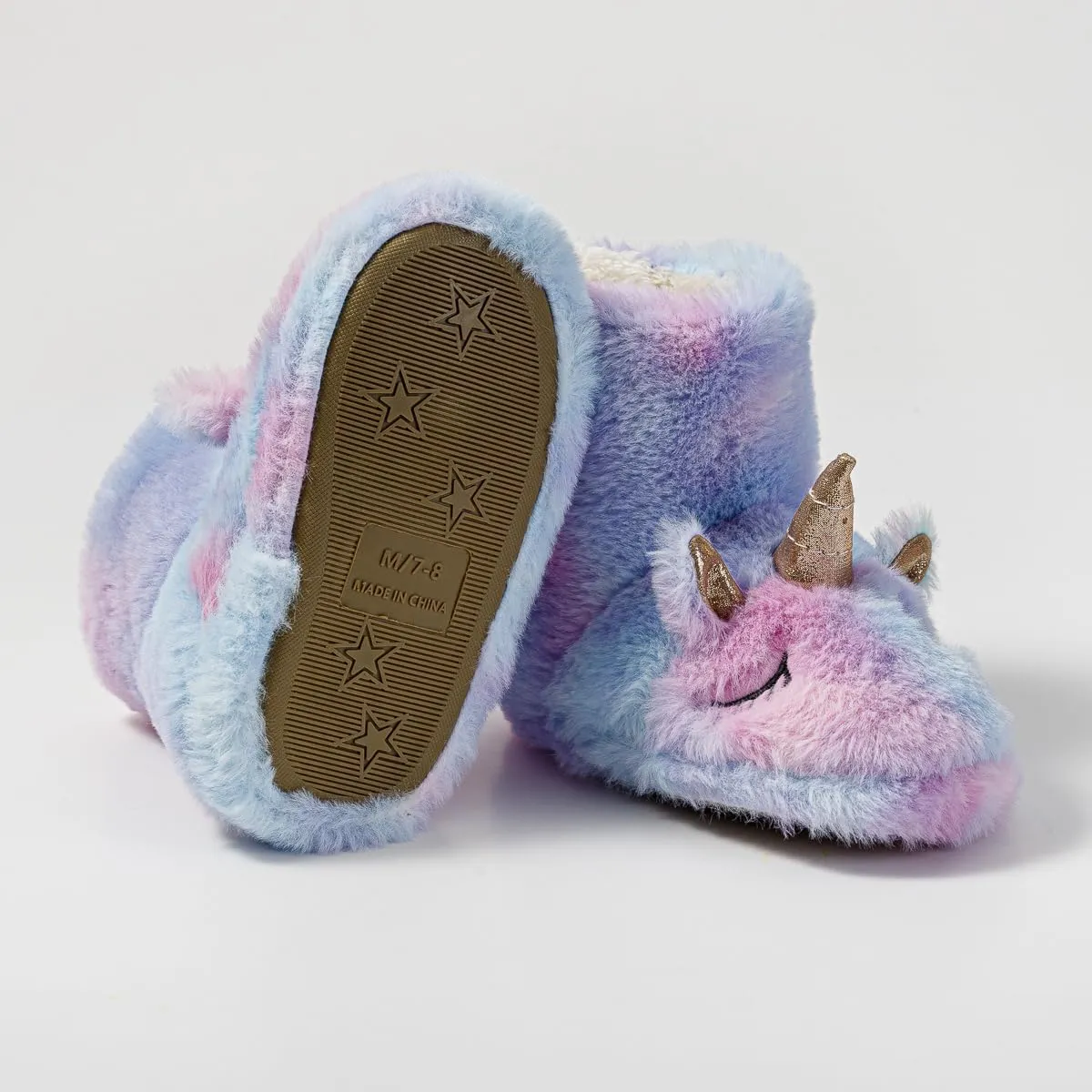 Baby Girls' Unicorn Slippers Rubber Home Boots Slippers