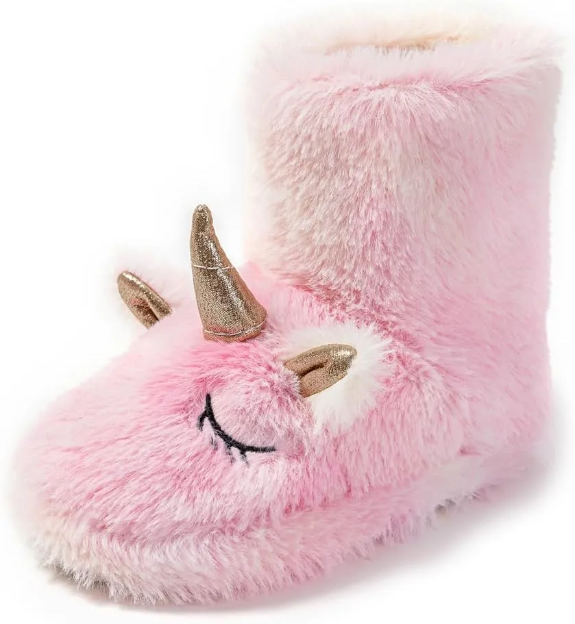 Baby Girls' Unicorn Slippers Rubber Home Boots Slippers