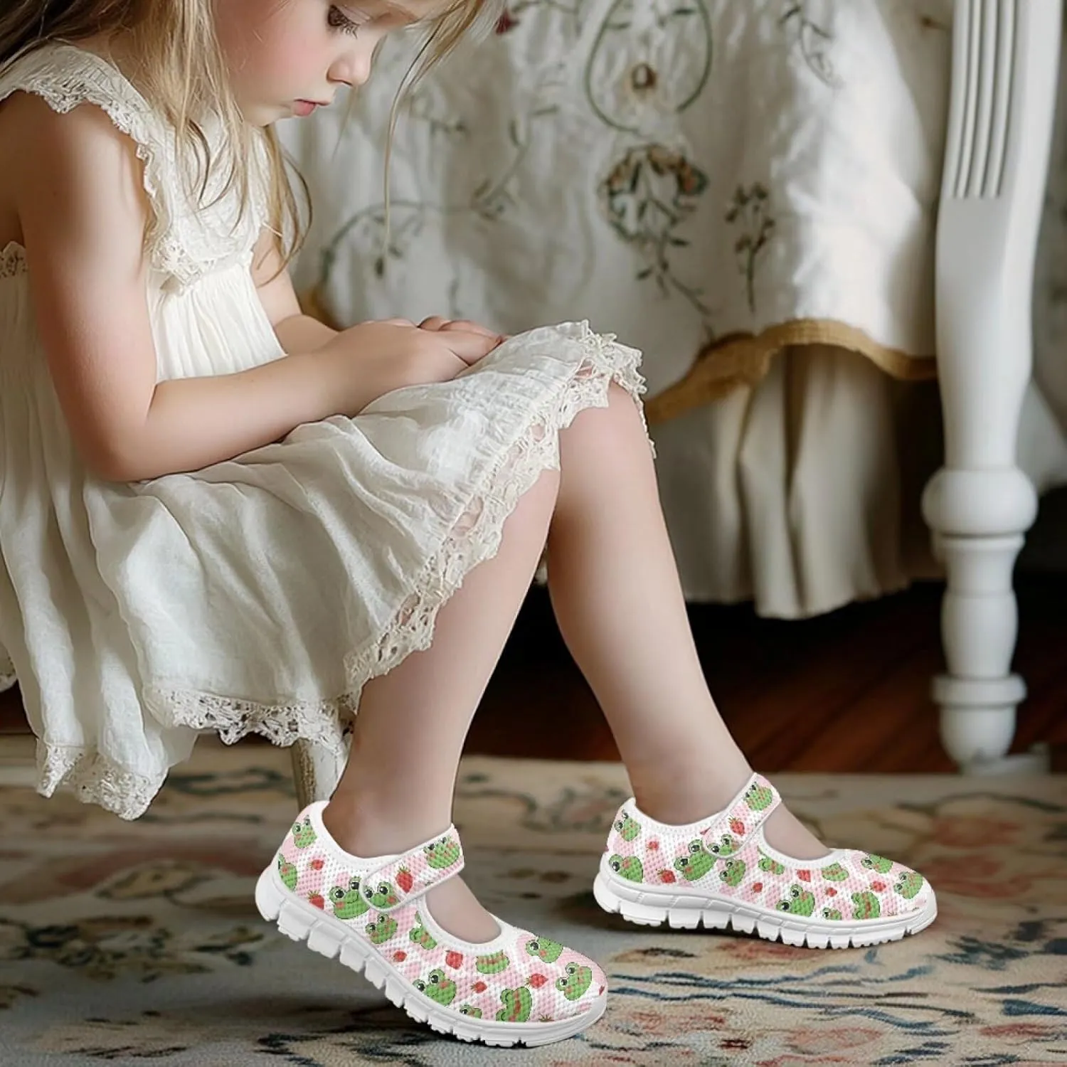 BIGCARJOB Mary Janes Shoes for Toddle Girls Cute Ballet Dress Shoes Flats Princess Shoes Little Kids School Uniform Shoes
