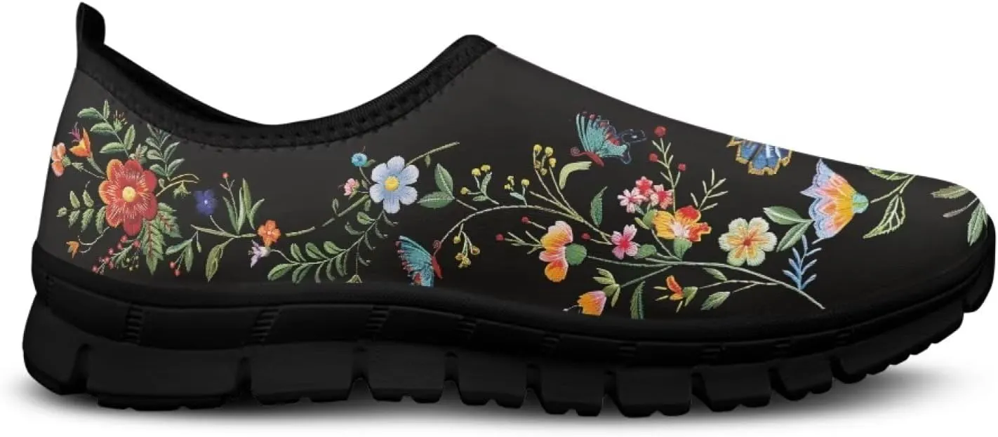 Binienty Women's Causal Walking Shoes Non Slip Loafers Flats Breathable Mesh Slip on Sneakers Athletic Shoe