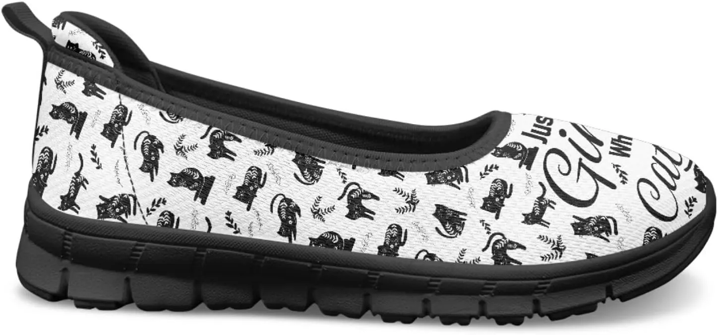 Binienty Women's Wide Toe Box Flats Slip on Dress Walking Comfort Shoe Breatheble Knit Ballet Flat for Women Outdoor