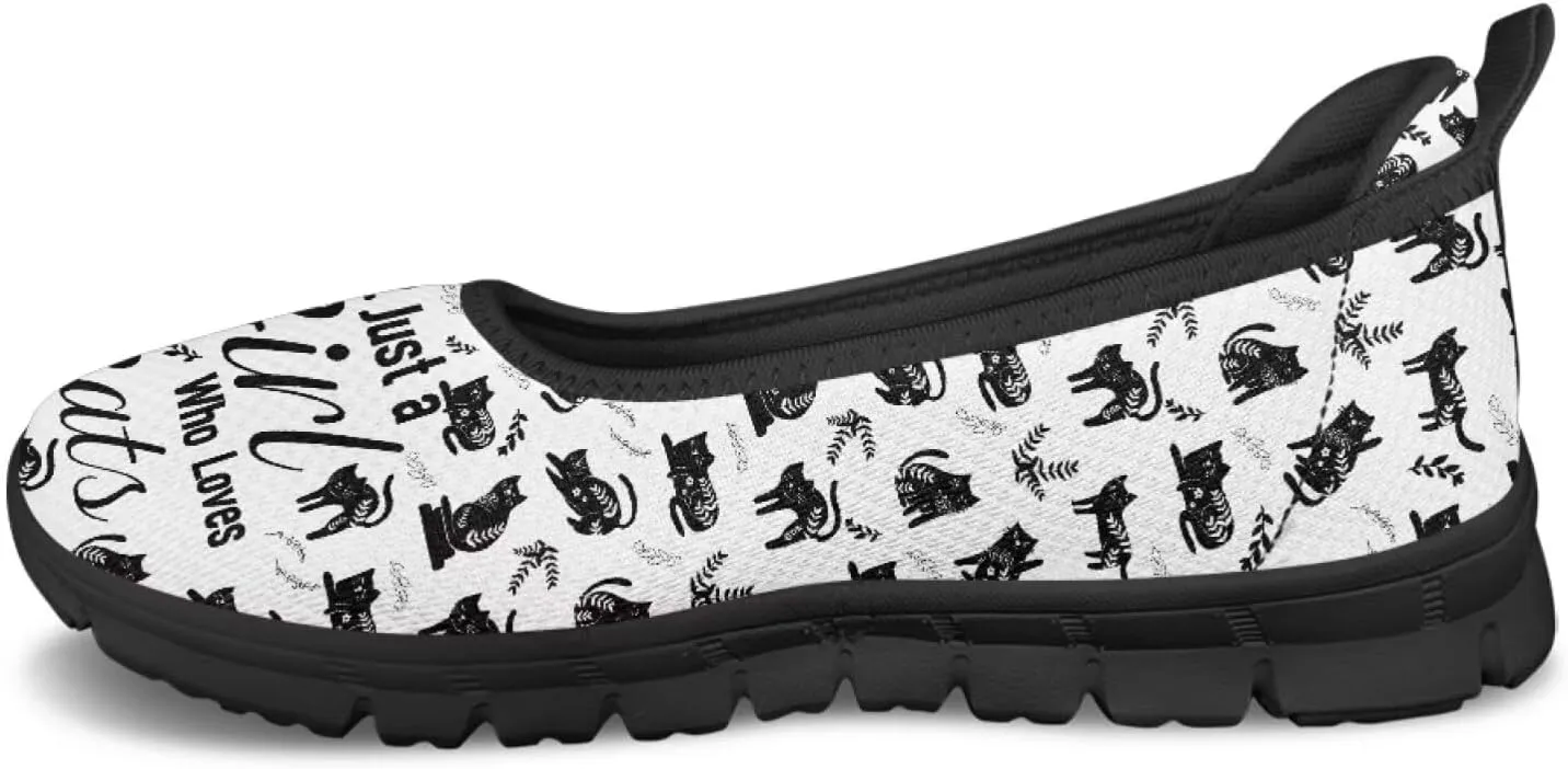 Binienty Women's Wide Toe Box Flats Slip on Dress Walking Comfort Shoe Breatheble Knit Ballet Flat for Women Outdoor