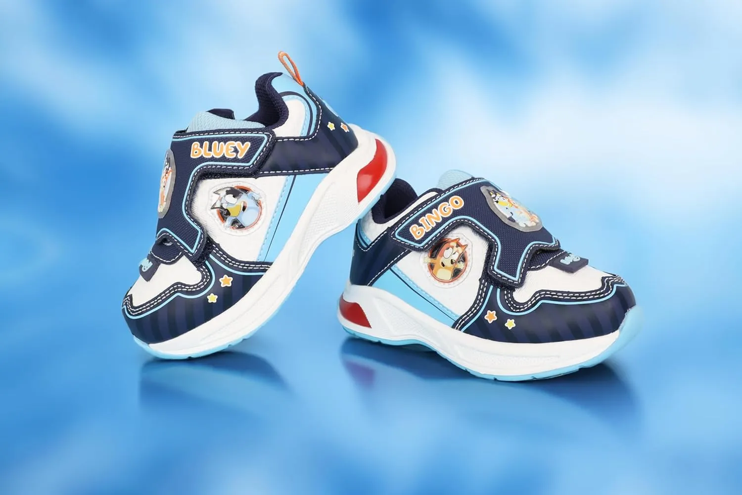 Bluey and Bingo Kids Sneakers Boys Light Up Hook and Loop
