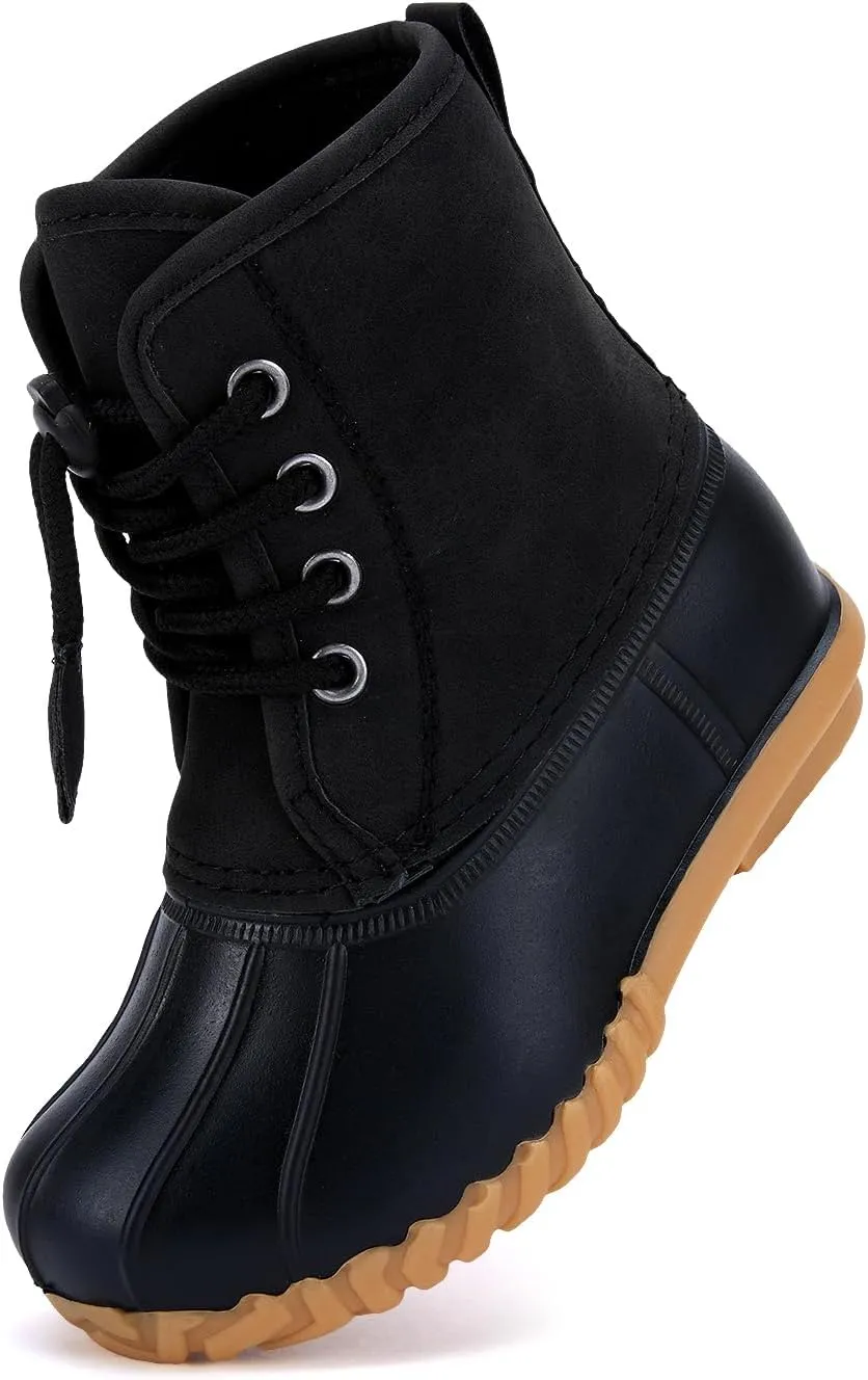 BMCiTYBM Toddler Winter Boots Waterproof Duck Snow Boots Boys Girls High Top Outdoor Warm Shoes for Cold Weather (Toddler/Little Kids)