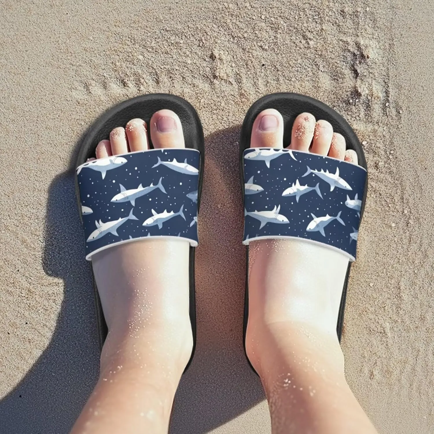 Boys Sandals with Non Slip Footbed Casual Slides Sandals Open Toes Flat