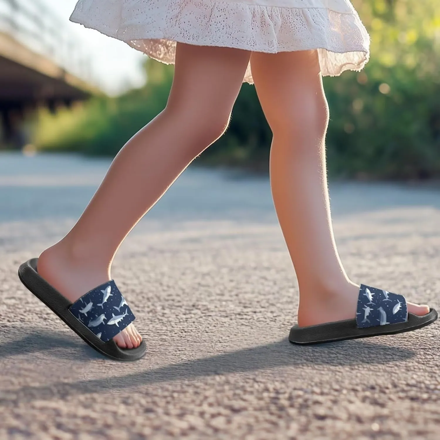 Boys Sandals with Non Slip Footbed Casual Slides Sandals Open Toes Flat