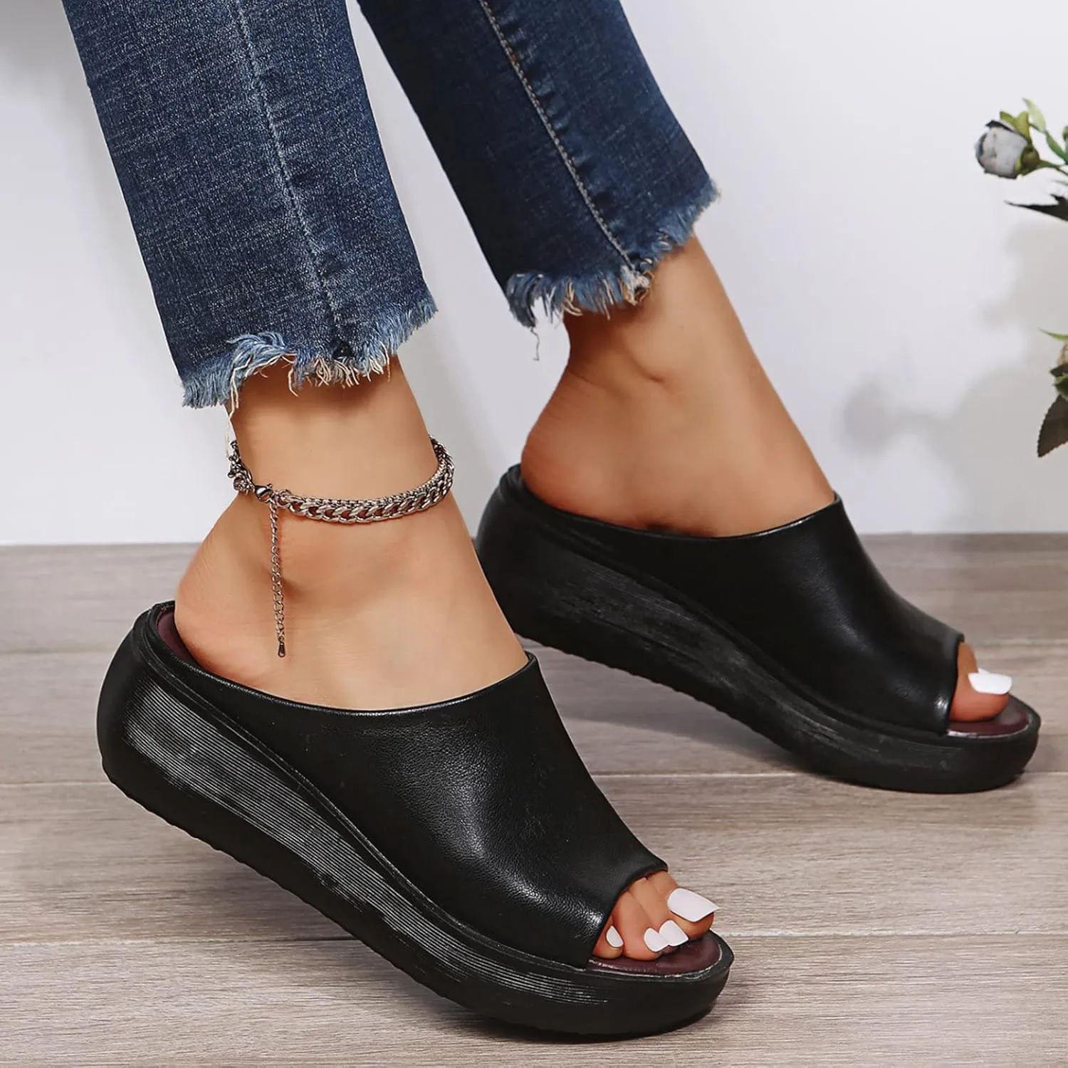 Cathalem Diabetic Sandals for Women, Women Flat Sandals Orthopedic Arch Support Walking Summer Sandals