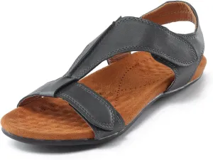 Cathalem Women's Comfy Orthotic Sandals 2024 Flat Arch Massage Casual Beach Sandals Womens Arch Support Flat Sandals
