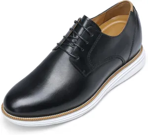 CHAMARIPA Men Elevator Sneakers Sports Shoes Mesh Lace up Shoes Light Weight Height Increasing Shoes Hidden Heel Trainers