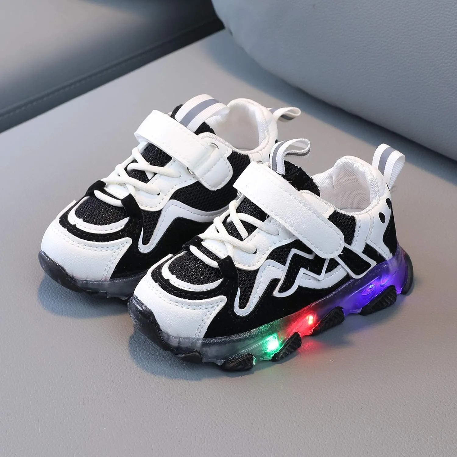 Children Baby Girls Led Light Luminous Running Sport Shoes 12M-6Y Little Kids Mesh Sneakers