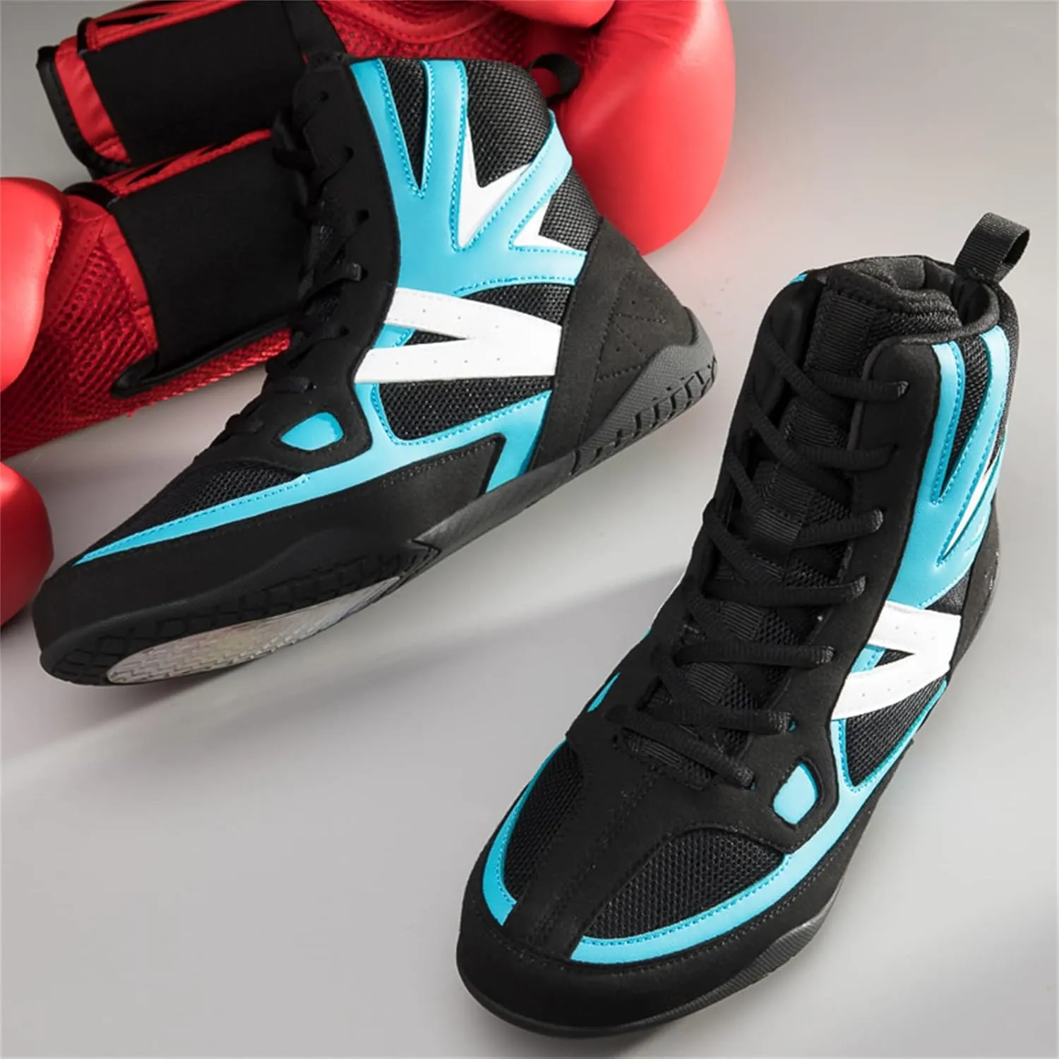 Cmadolrs Men's and Women's high top Wrestling Shoes Non Slip Breathable Boxing Shoes Wrestling Training Shoes Speed