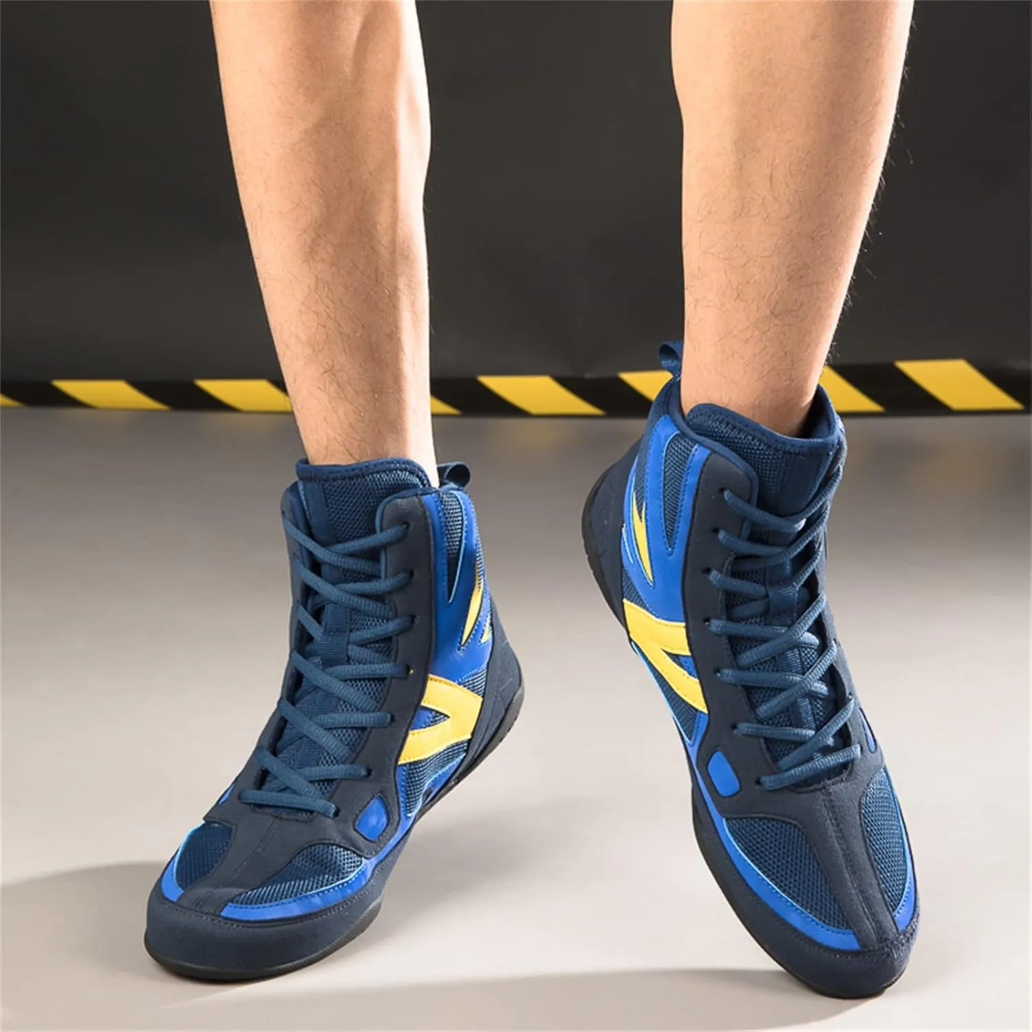 Cmadolrs Men's and Women's high top Wrestling Shoes Non Slip Breathable Boxing Shoes Wrestling Training Shoes Speed