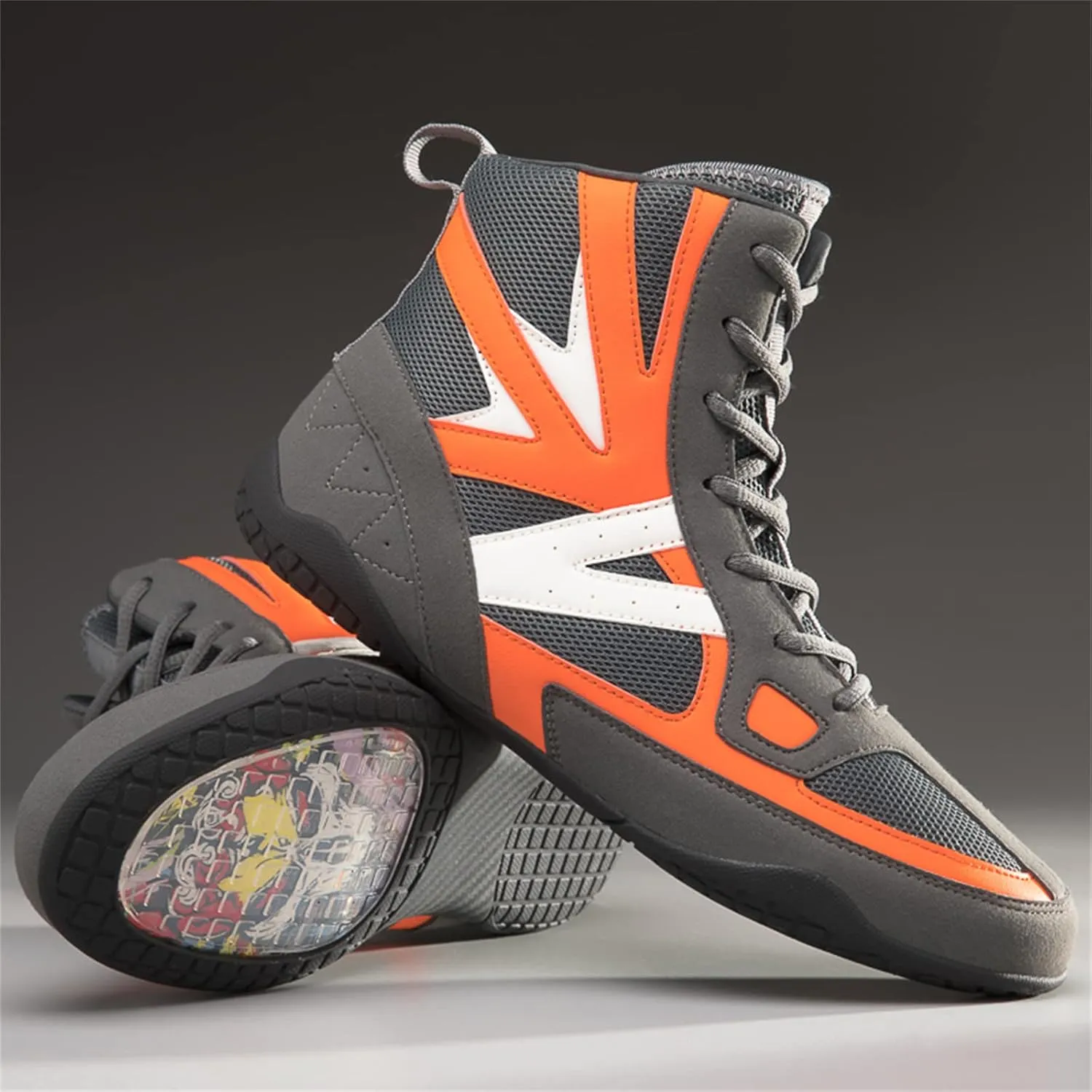Cmadolrs Men's and Women's high top Wrestling Shoes Non Slip Breathable Boxing Shoes Wrestling Training Shoes Speed