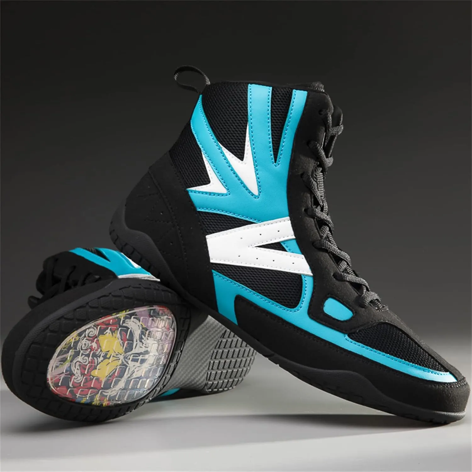Cmadolrs Men's and Women's high top Wrestling Shoes Non Slip Breathable Boxing Shoes Wrestling Training Shoes Speed