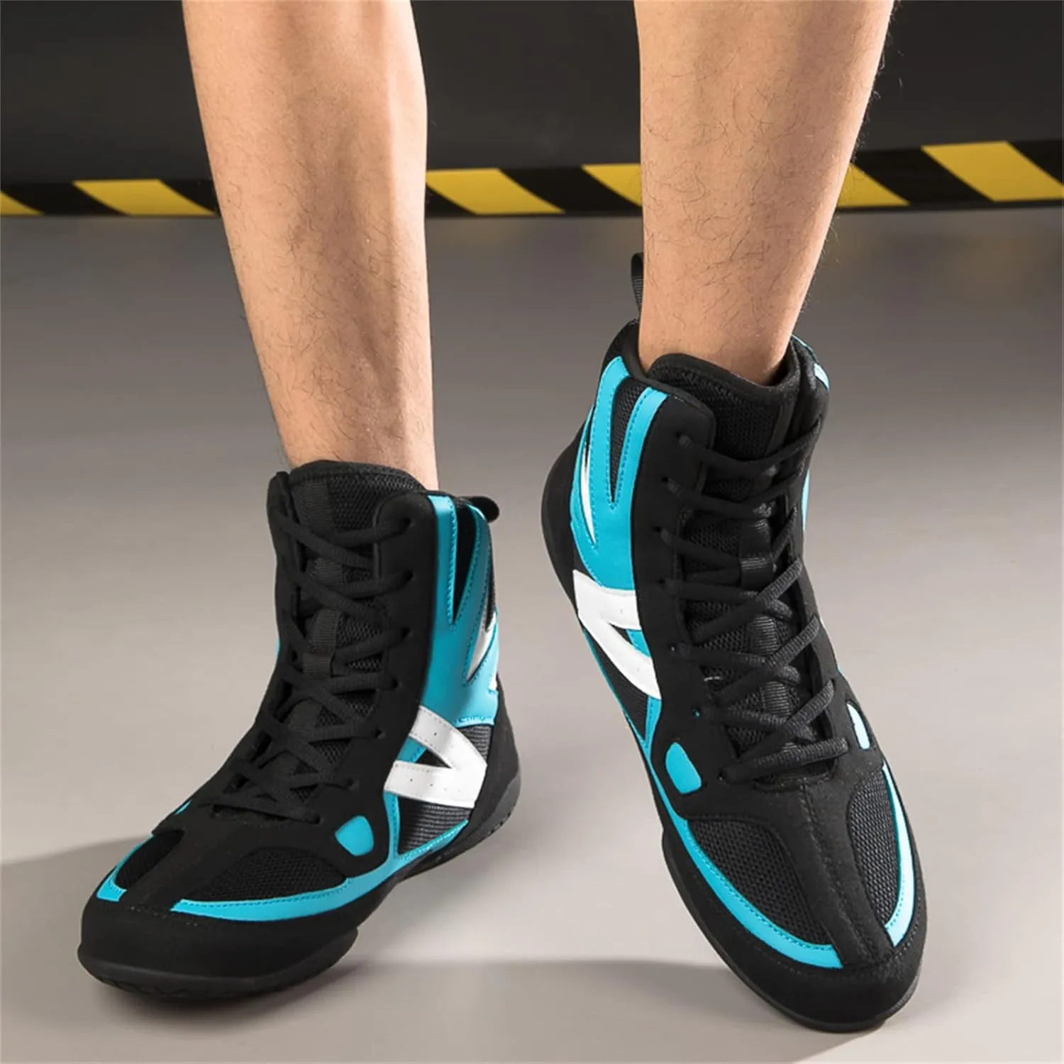 Cmadolrs Men's and Women's high top Wrestling Shoes Non Slip Breathable Boxing Shoes Wrestling Training Shoes Speed