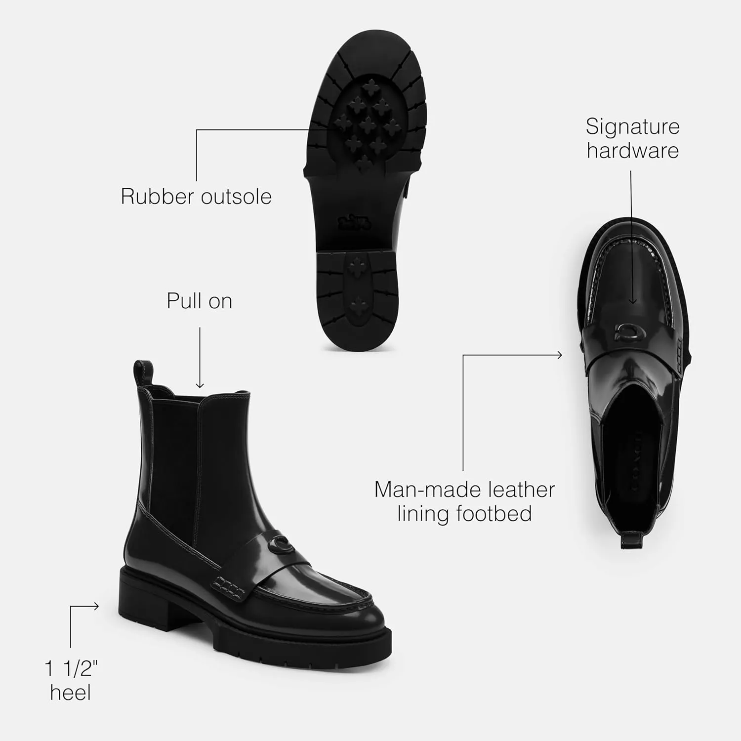 COACH Women's Louisa Bootie Uniform Dress Shoe