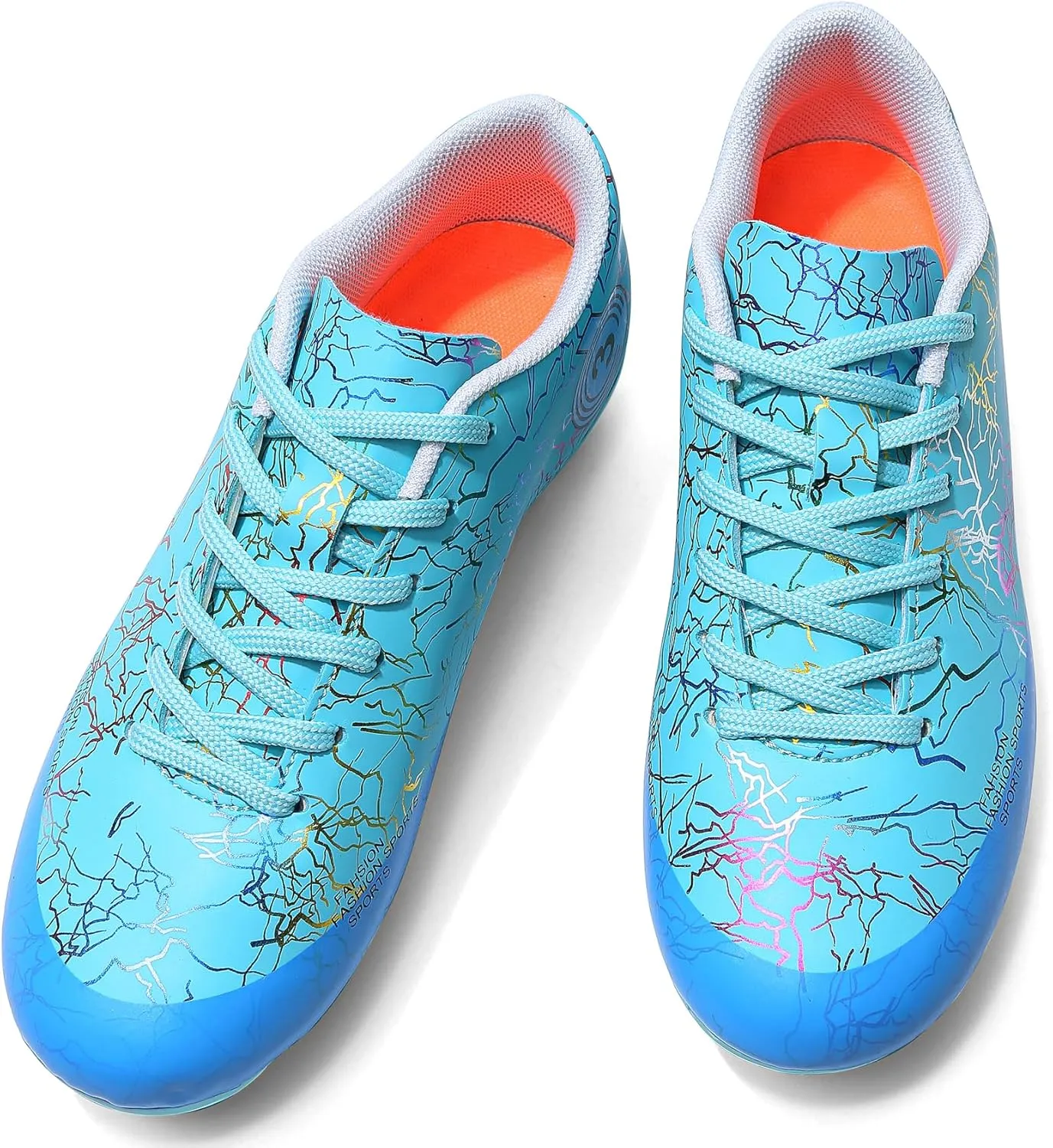 DimaiGlobal Kids Soccer Shoes Boys Girls Soccer Cleats Outdoor Training Athletic Sneakers Professional Spikes Youth Turf Football Shoes Unisex