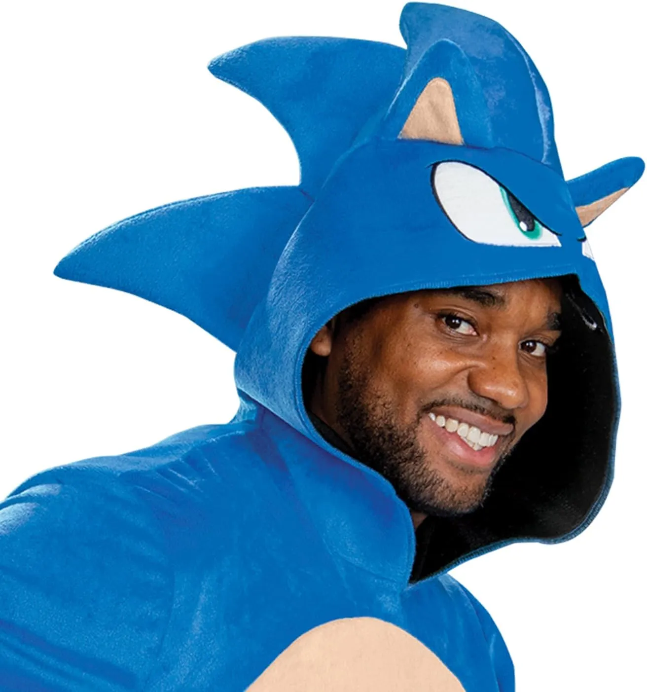 Disguise Adult Sonic Adult Costume, Official Sonic Movie 3 Hooded Jumpsuit for Men and Women