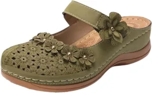 Dressy Summer Sandals for Women 2025 Closed Toe Wedge Sandals Casual Walking Shoes Hollow Out Breathable Cooling Comfort Wear Shoes Office Work Sandal Lightweight Platform Sandal for Vacation Beach
