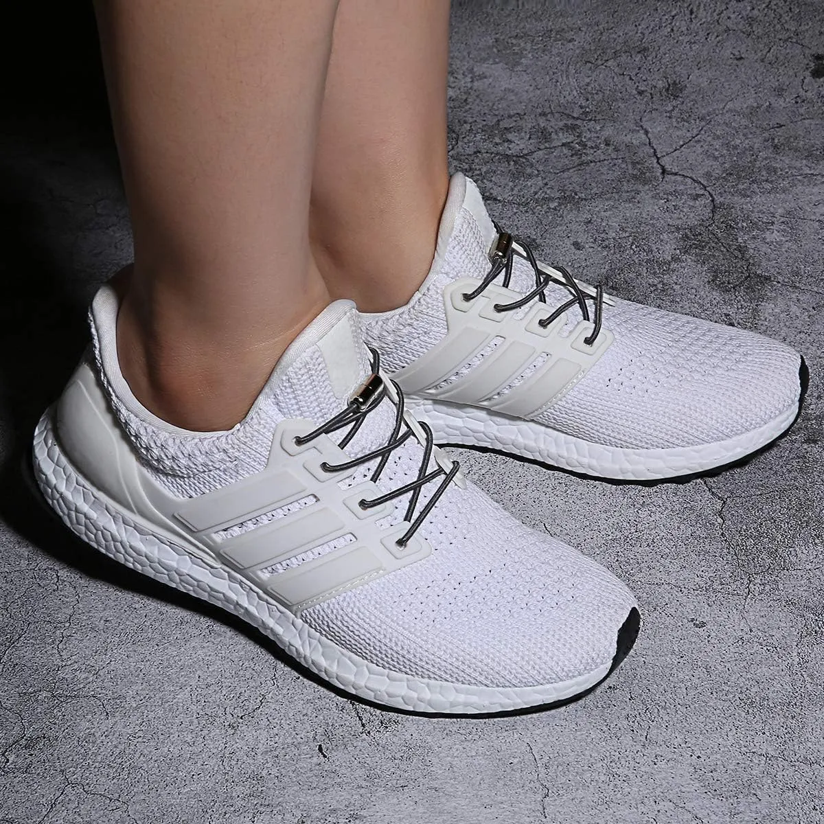Elastic Shoe Laces - No Tie Shoelaces for All Adult and Kids Sneakers Fits Board Shoes and Casual Shoes (2 Pairs)