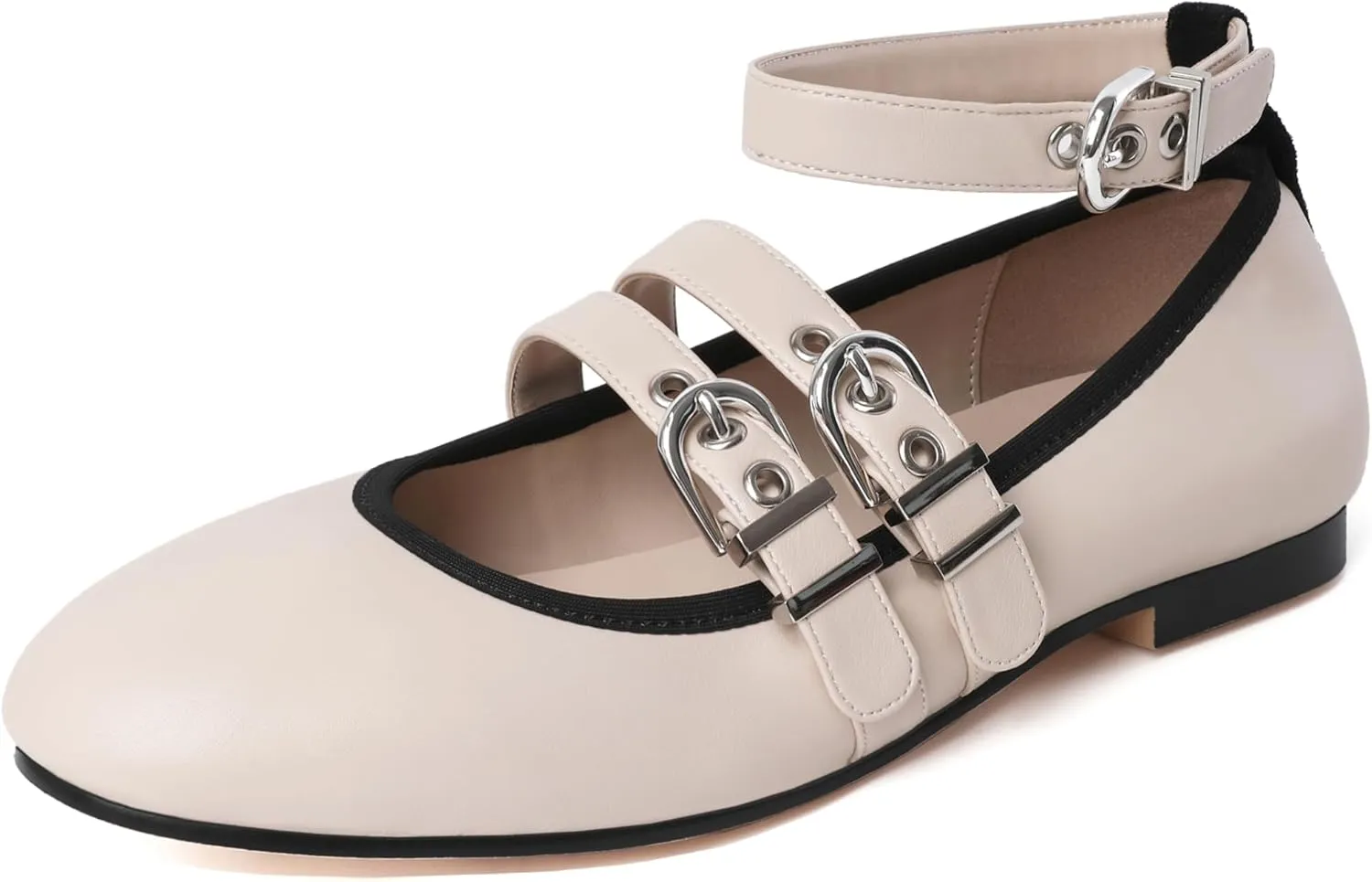 Eldof Flats Shoes Women Round Toe Slip On Ballet Flats Shoes for Dress Comfortable