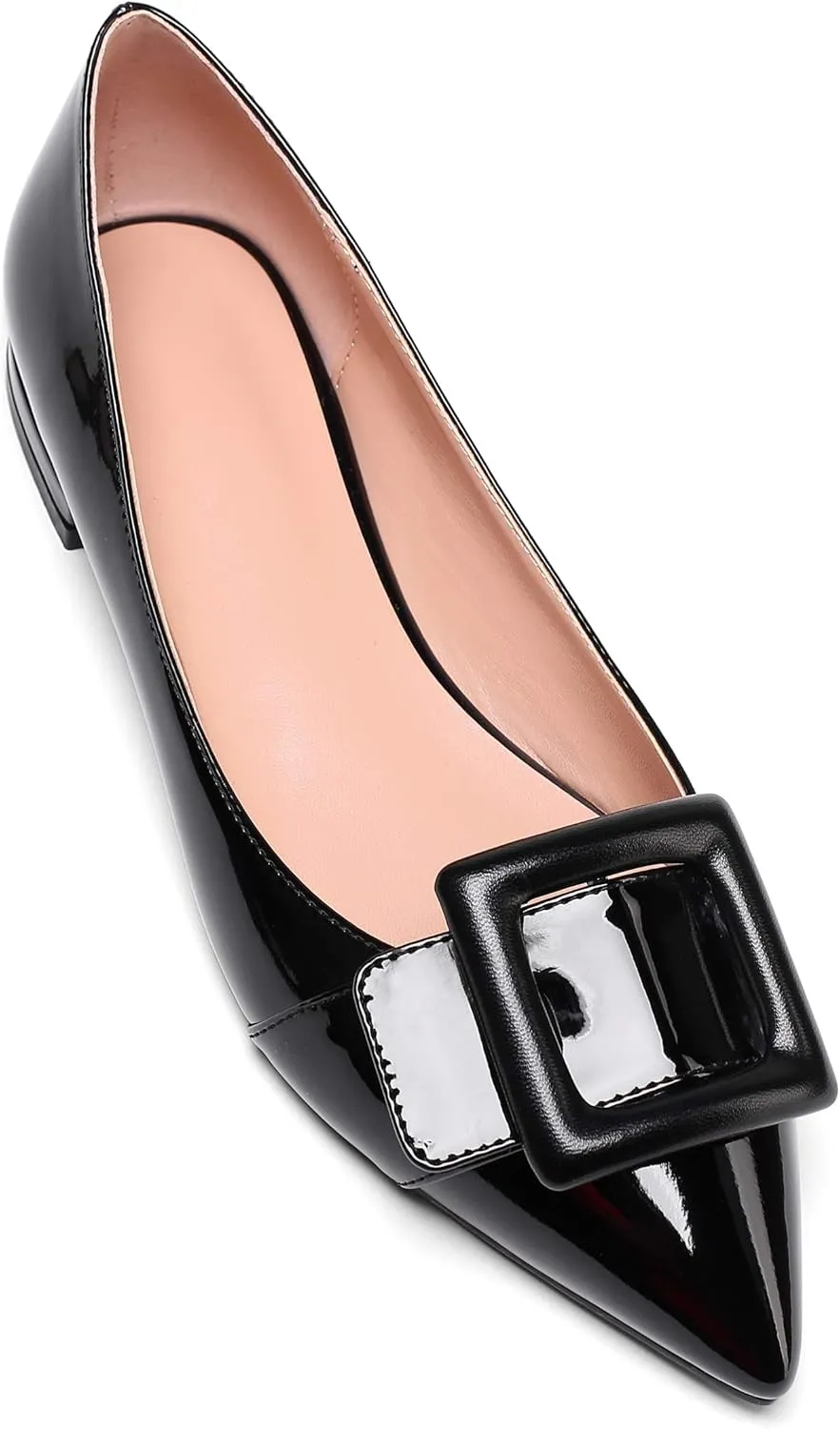 Eldof Women's Flats, Pointed Toe Flats Pumps, Buckle Flats Pumps, Walking Dress Office Classic Comfortable Flats