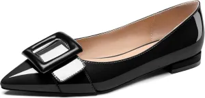 Eldof Women's Flats, Pointed Toe Flats Pumps, Buckle Flats Pumps, Walking Dress Office Classic Comfortable Flats