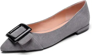 Eldof Women's Flats, Pointed Toe Flats Pumps, Buckle Flats Pumps, Walking Dress Office Classic Comfortable Flats