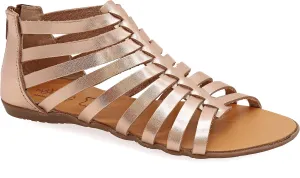 Emmanuela Ancient Greek Style Anlkle High Leather Sandals, Handmade Gladiator Sandals, Quality Strappy Summer Shoes with Rear Zipper at Shaft, Boho Open Toe Sandals