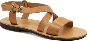 Emmanuela Greek Leather Gladiator Sandals for Men, Quality Handmade Men's Sandals with adjustable Buckle Strap, Mens Strappy Summer Shoes