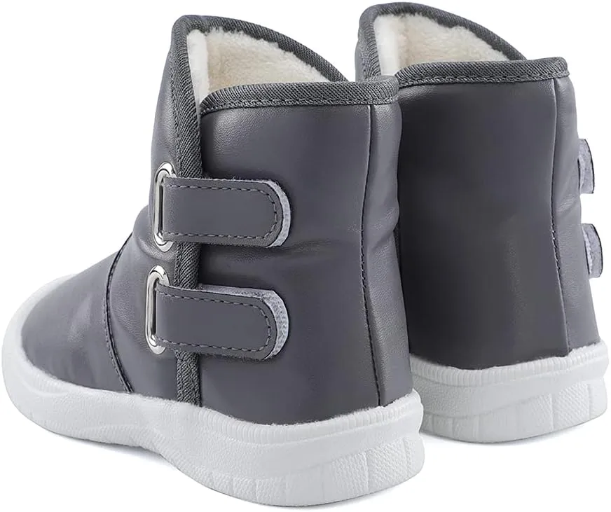 ESTAMICO Toddler Boys Gilrs Rubber Sole Warm Winter Snow Boots