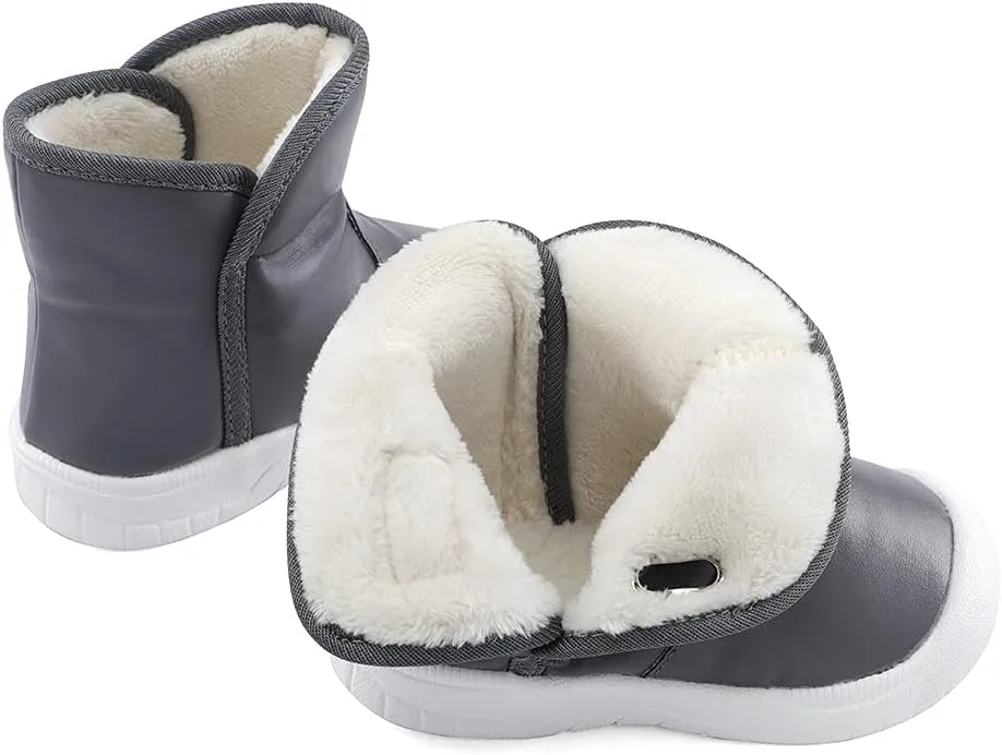 ESTAMICO Toddler Boys Gilrs Rubber Sole Warm Winter Snow Boots