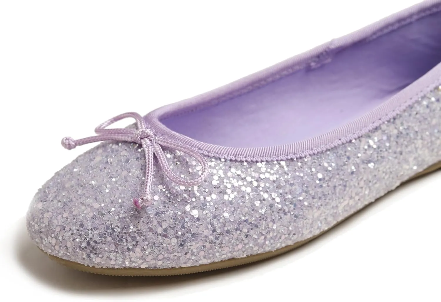 FEVERSOLE Women's Bling Soft Cushioned Comfort Flats Sparkle Party Ballets