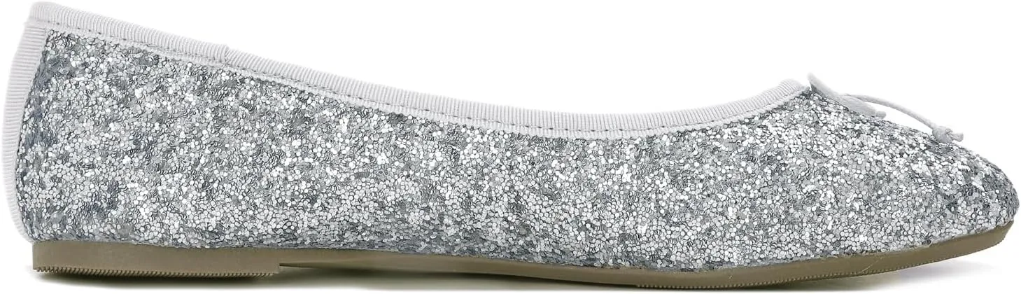 FEVERSOLE Women's Macaroon Colorful Memory Foam Cushion Insock Patent Ballet Flat