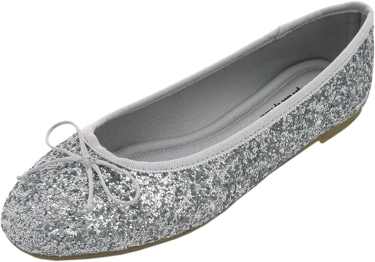 FEVERSOLE Women's Macaroon Colorful Memory Foam Cushion Insock Patent Ballet Flat